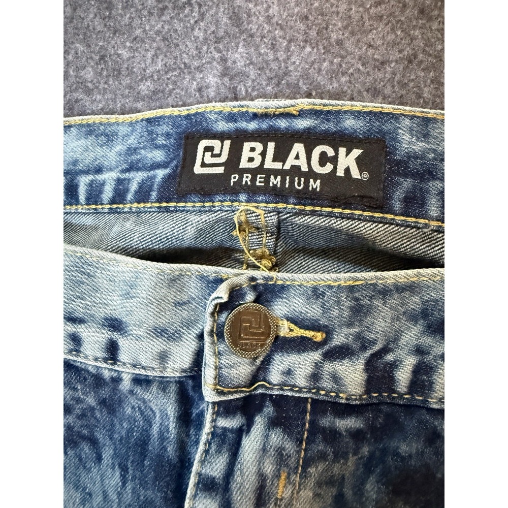 CJ Black Premium Jeans Mens Slim Straight Distressed Acid Wash Blue 34 X 32 - Picture 4 of 7
